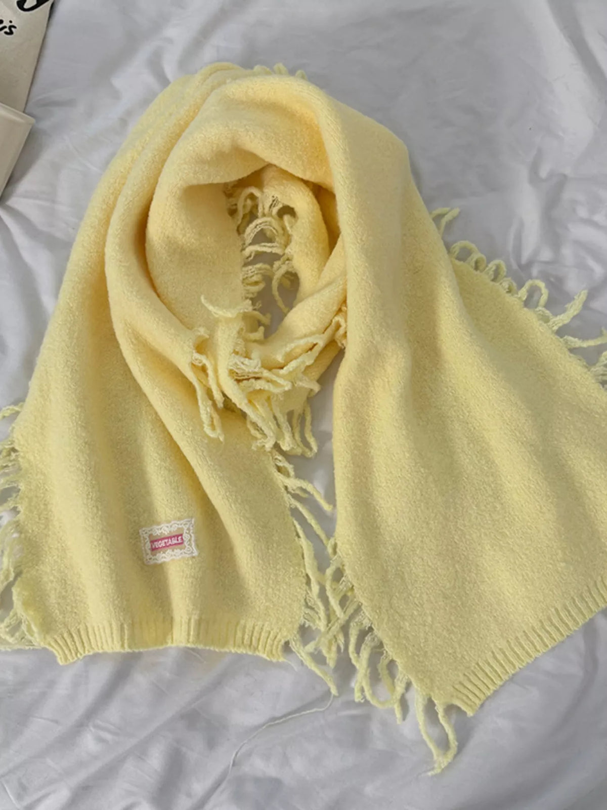 Knitted Fringe Scarf - Lilixa.store