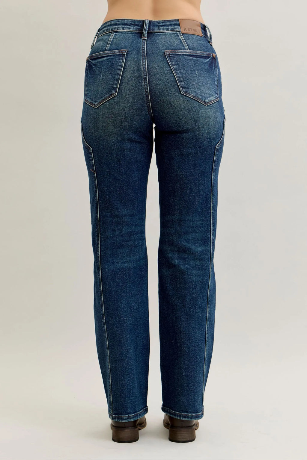 Judy Blue Full Size Seam Detail Straight Leg Jeans Plus Size - Lilixa.store