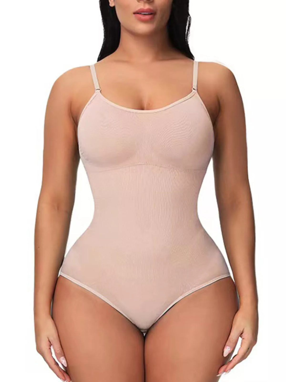 Full Size Seamless Scoop Neck Shaping Bodysuit Plus Size - Lilixa.store