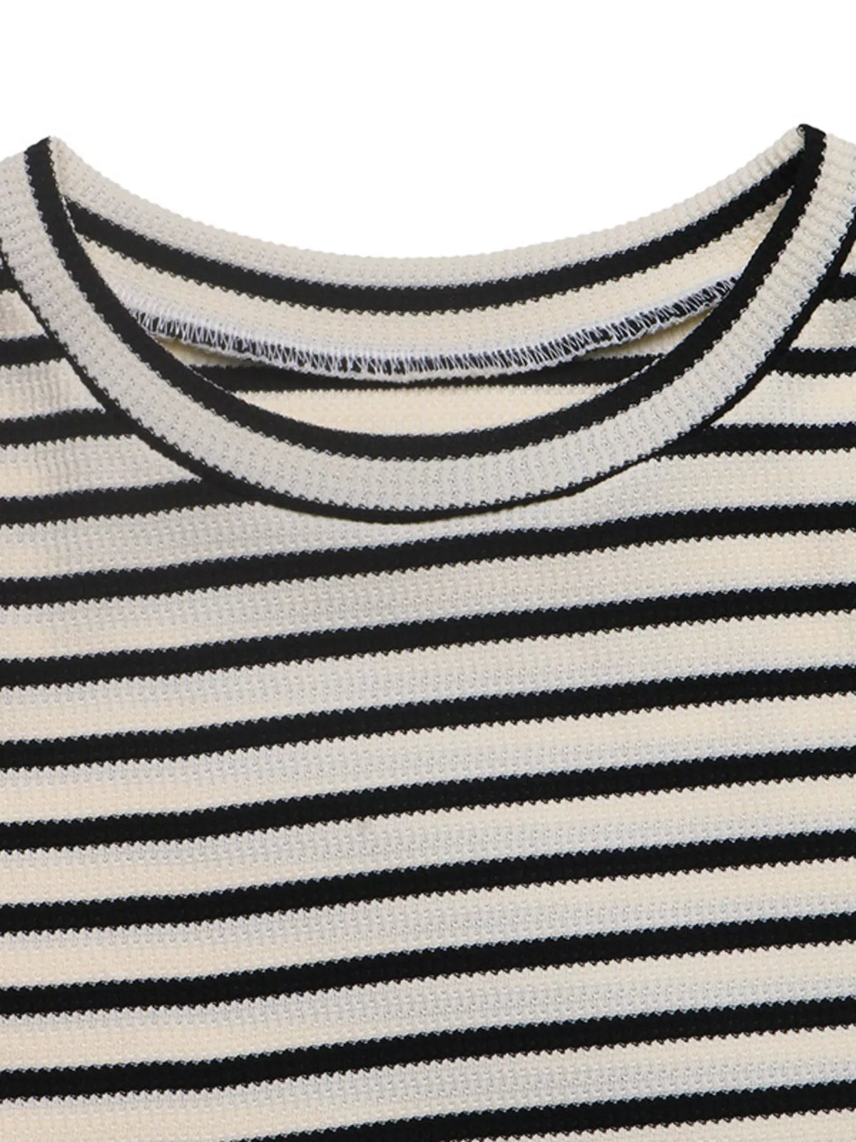 Striped Batwing Sleeve Crew Neck T-Shirt