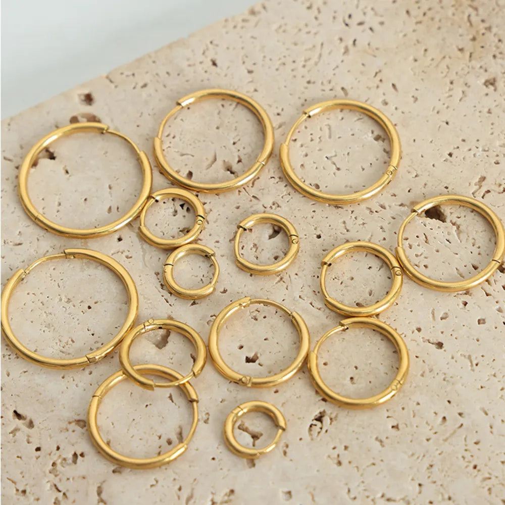 18K Gold-Plated Huggie Earrings, view 10