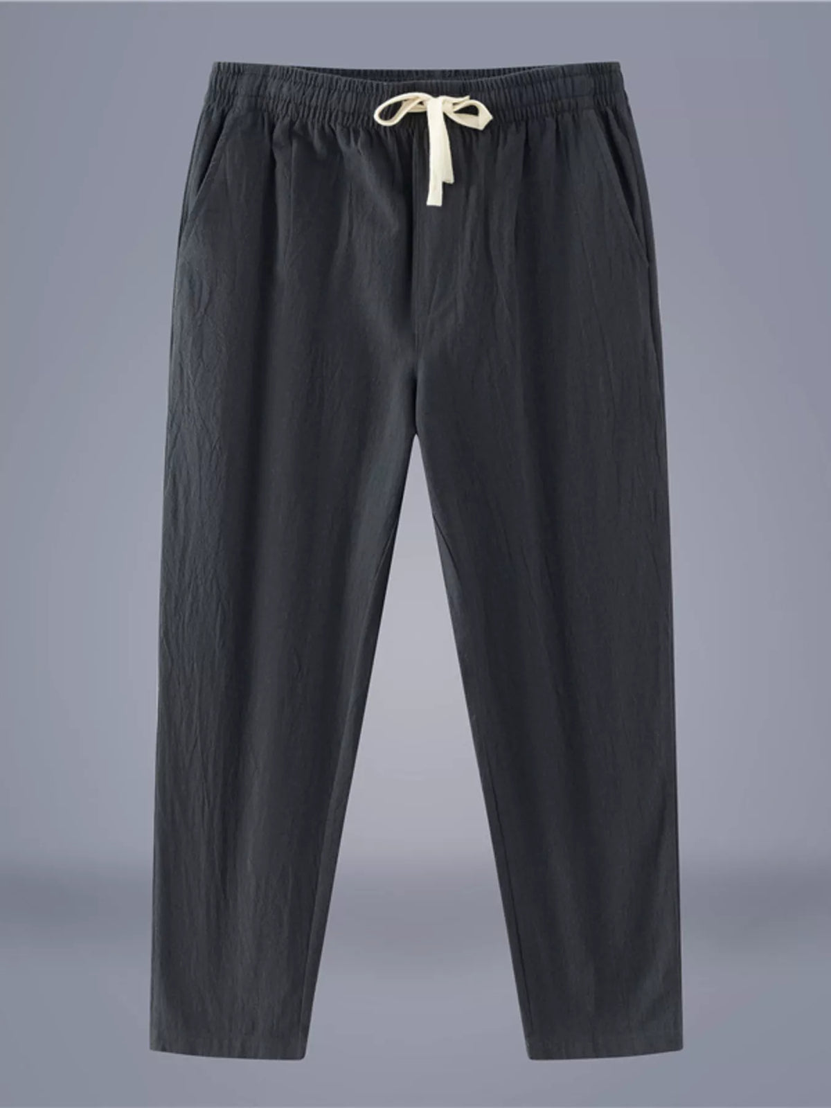 Men's Plus Size Casual Loose-Fit Pants in Dark Gray