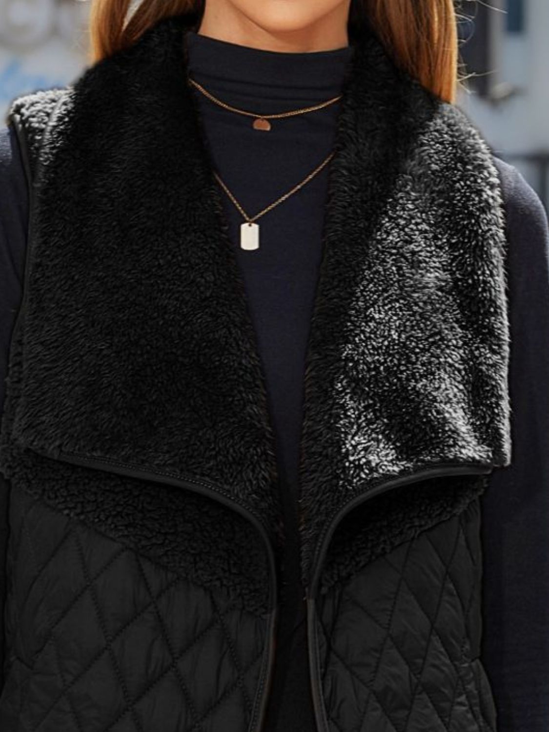 Open Front Collared Vest, view 5