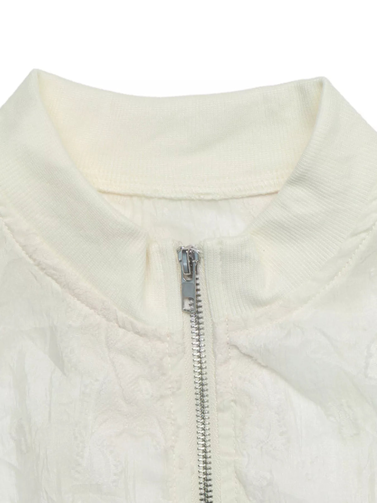 Jacquard Zip Up Long Sleeve Jacket