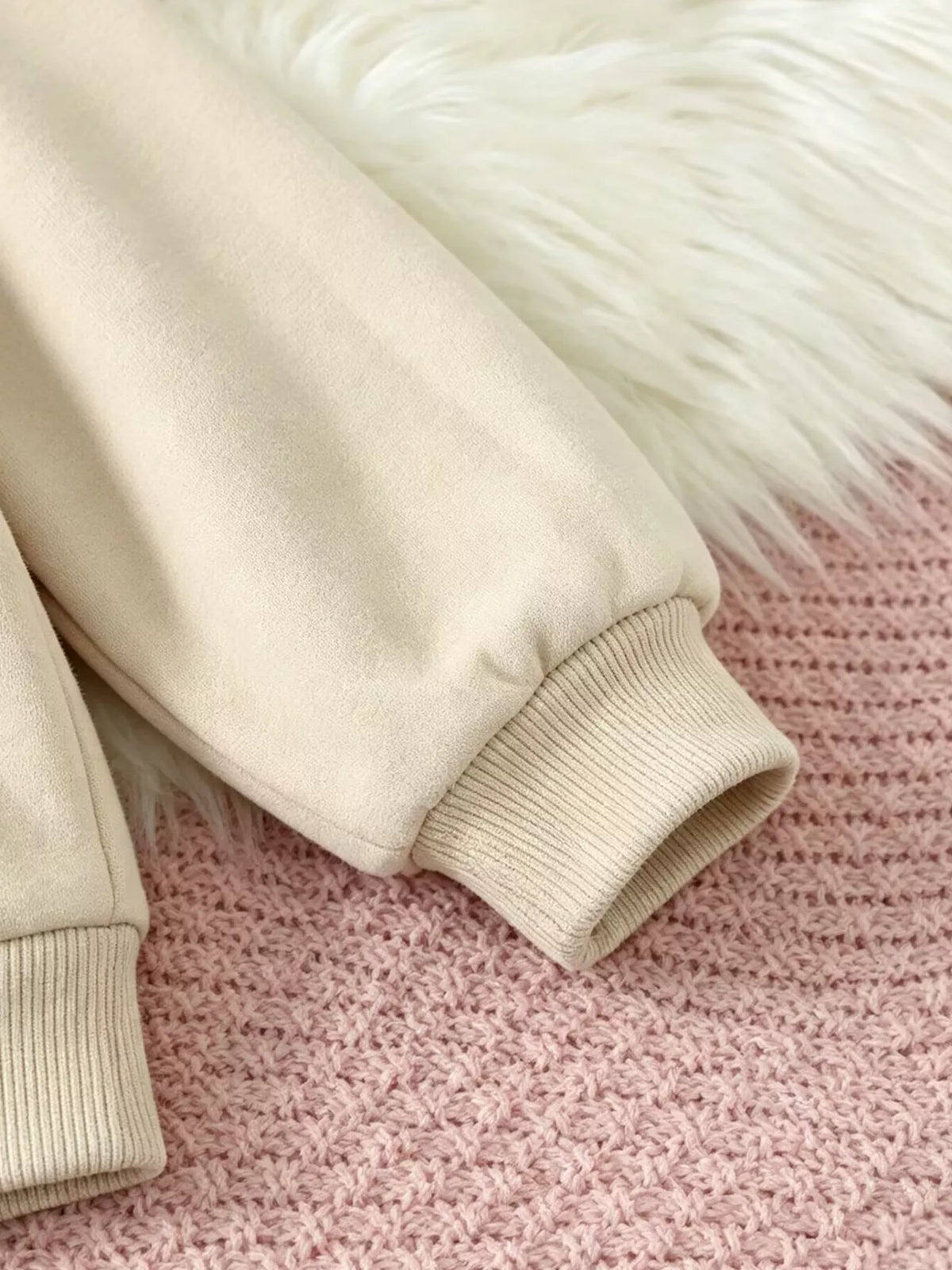 Children's Joy to the World Graphic Crew Neck Sweatshirt in Beige, view 6