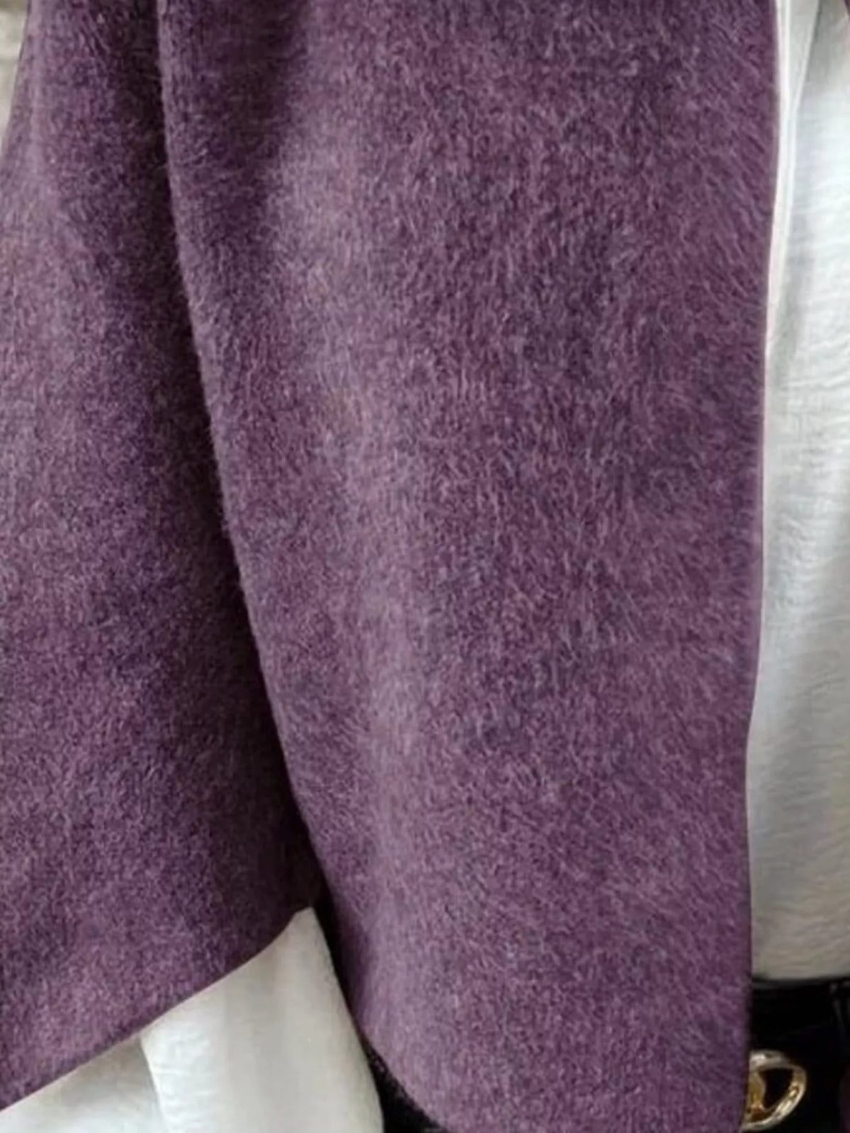 Full Size Solid Color Long Sleeve Outerwear Plus Size, view 7