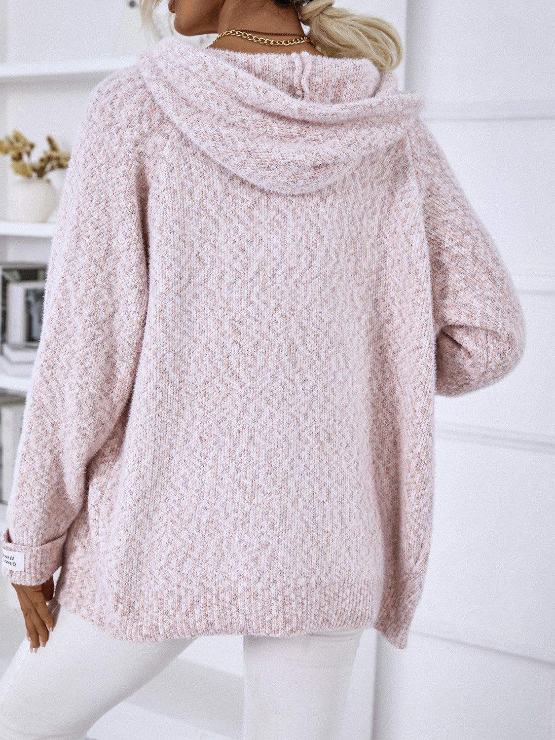 Zip-Up Hooded Sweater, view 12