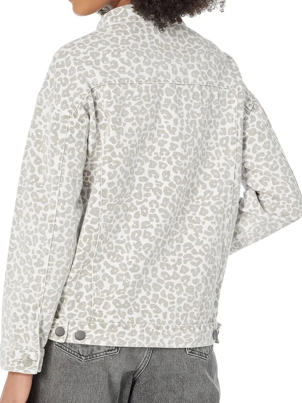 Leopard Button Up Long Sleeve Denim Jacket - Lilixa.store