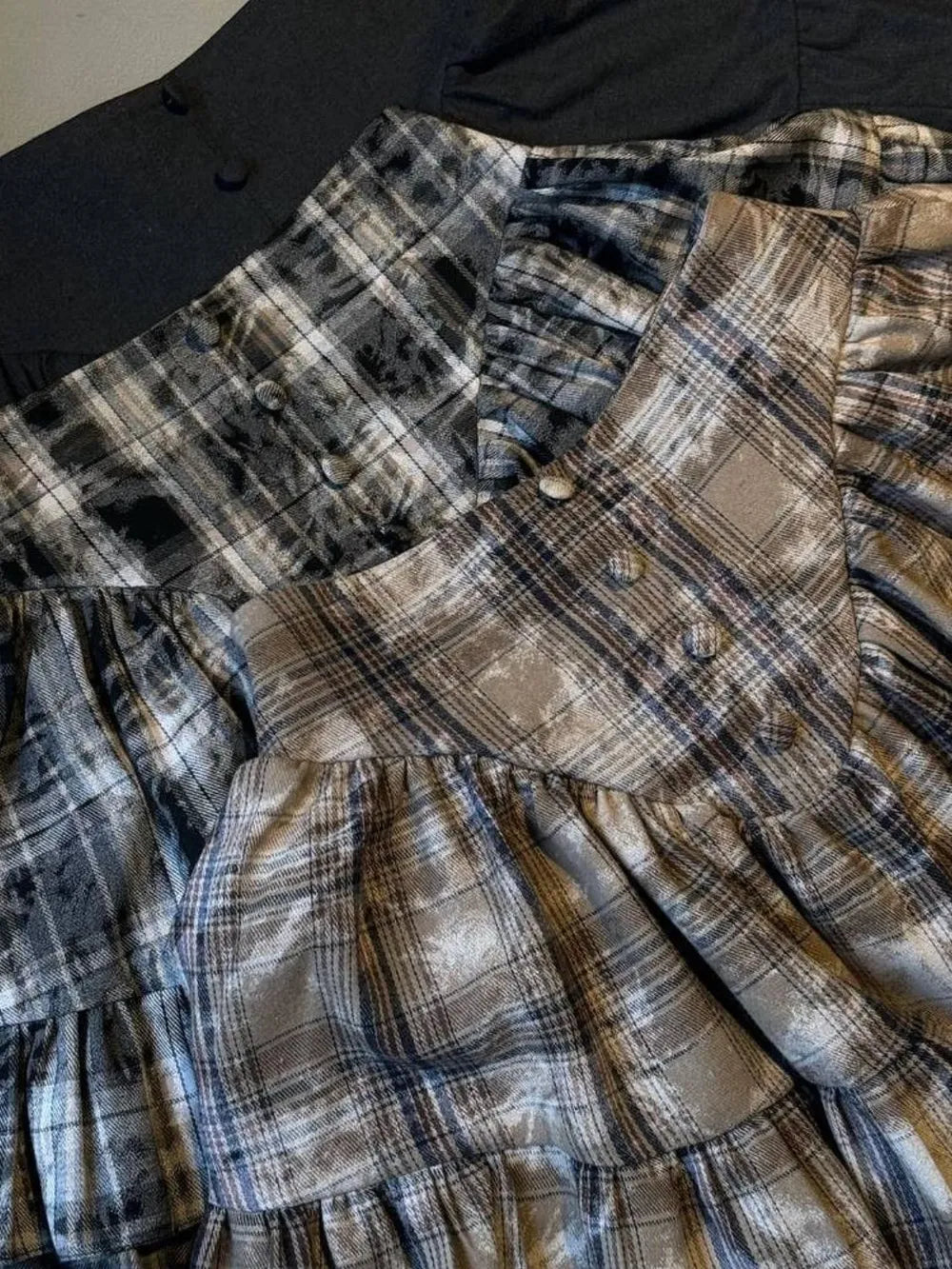 Lantern Sleeve Shirt and Ruffled Skirt Set - Lilixa.store