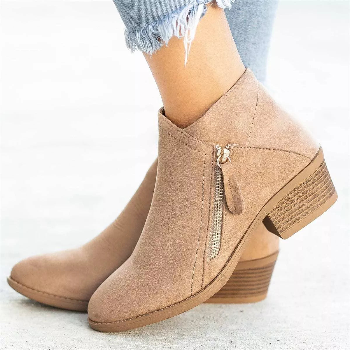 Point Toe Block Heel Boots - Lilixa.store