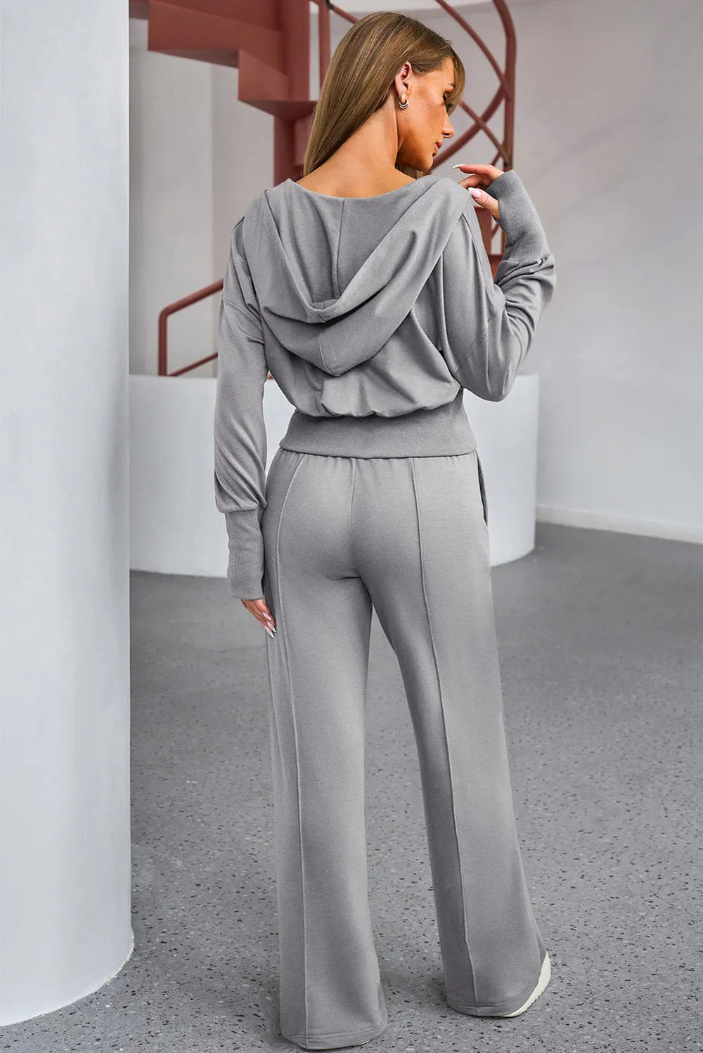 Dropped Shoulder Hoodie and Drawstring Pants Active Set - Lilixa.store