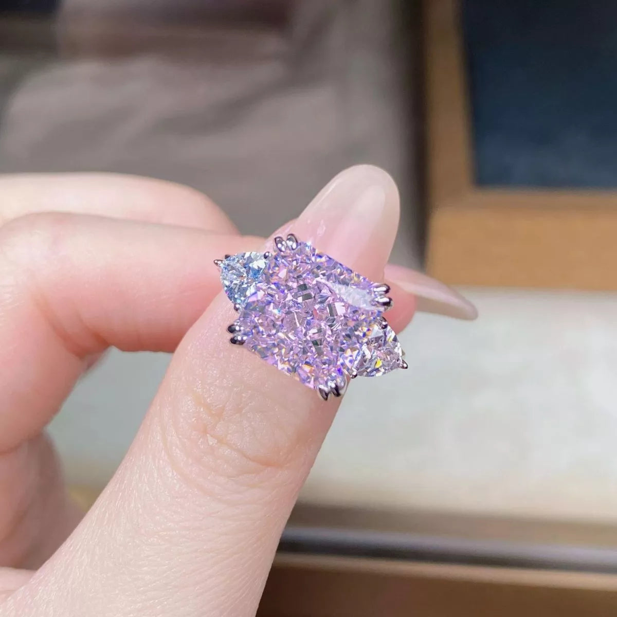 925 Sterling Silver Zircon Geometric Ring - Lilixa.store