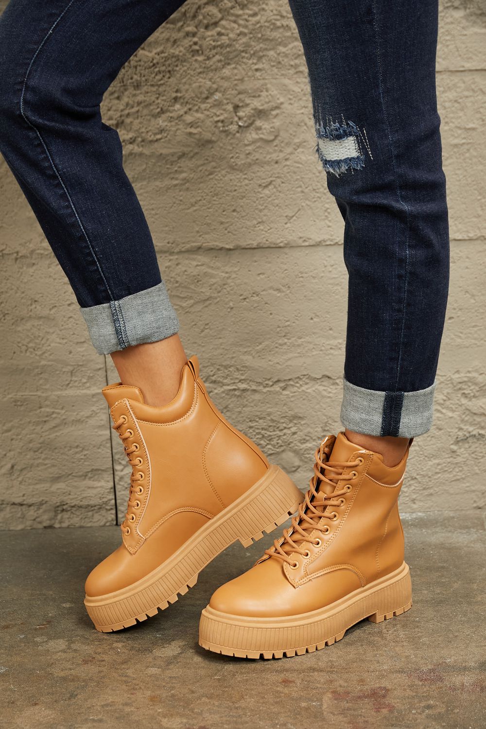 East Lion Corp Platform Combat Boots - Lilixa.store