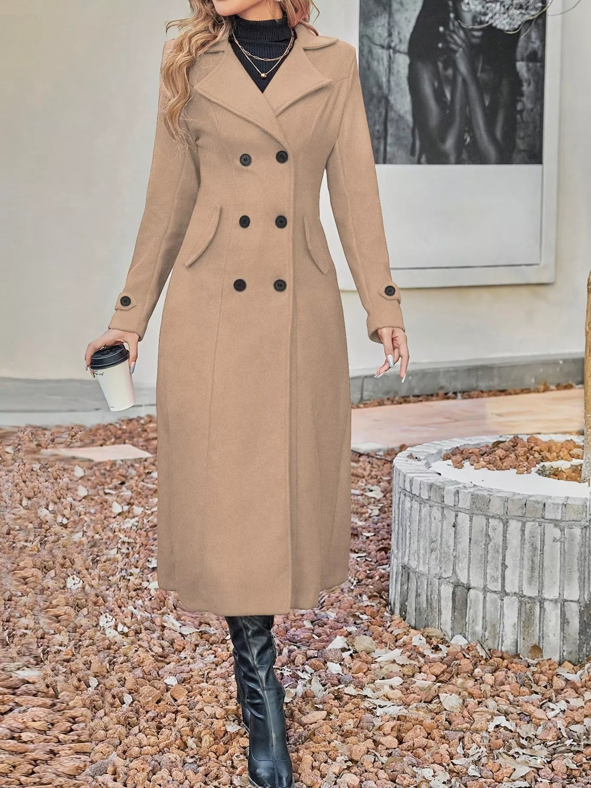 Double-Breasted Longline Coat