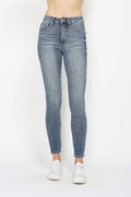 Judy Blue Full Size Tummy Control Contrast Wash Skinny Jeans - Lilixa.store