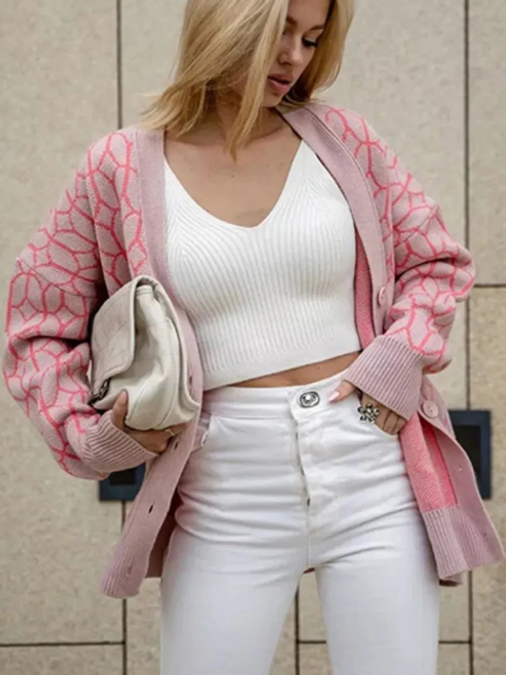Button Up Long Sleeve Cardigan - Lilixa.store