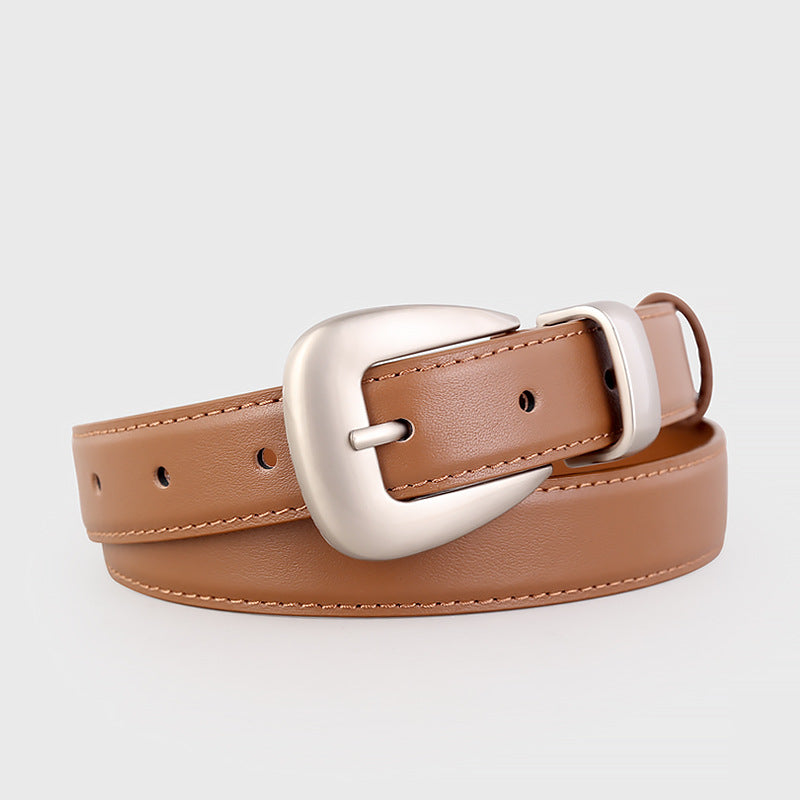Buckle Skinny Leather Belt - Lilixa.store