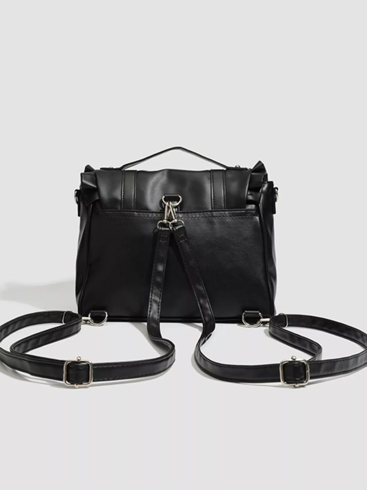 Ruffled Lace Up Bow Backpack Bag - Lilixa.store