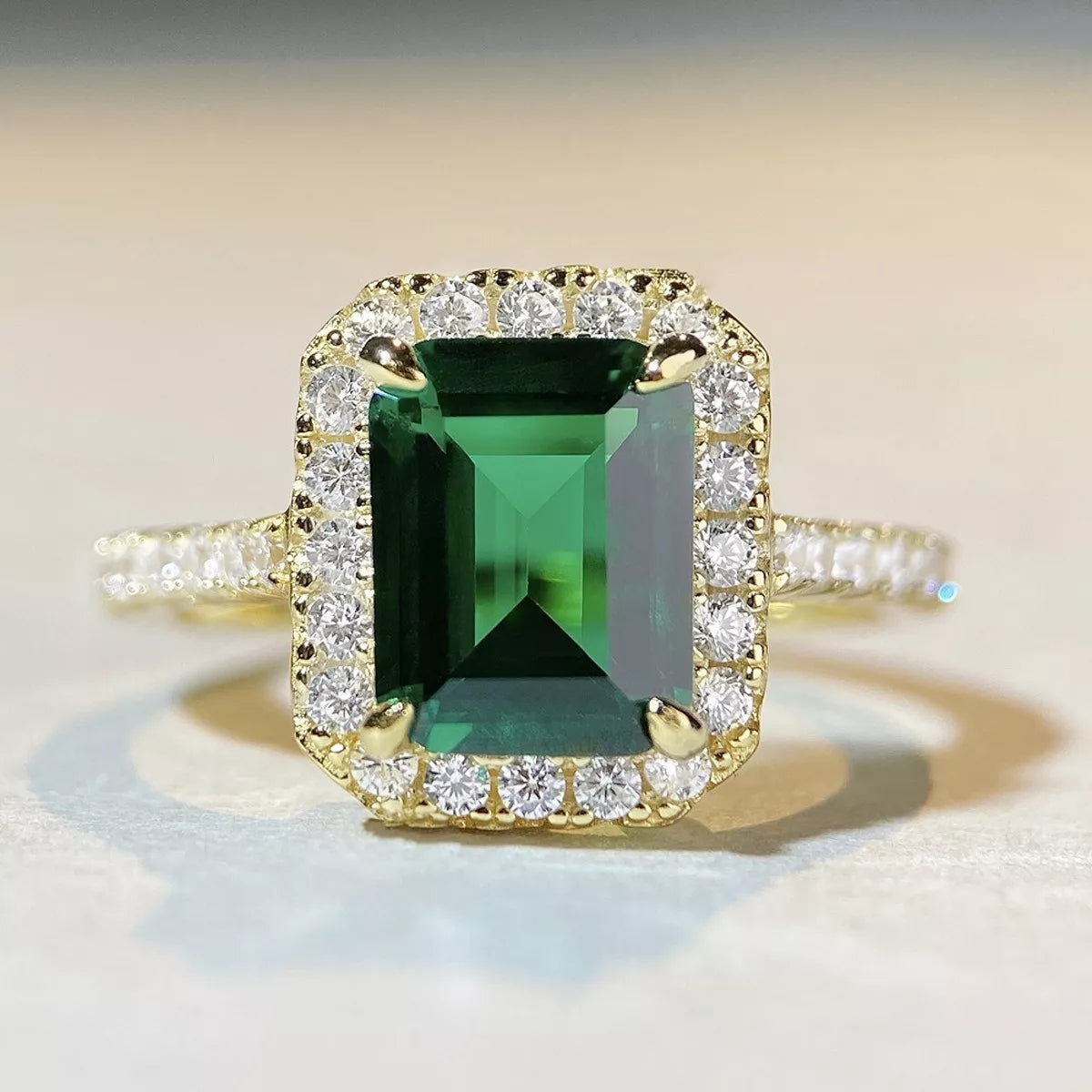 925 Sterling Silver Zircon Geometric Ring