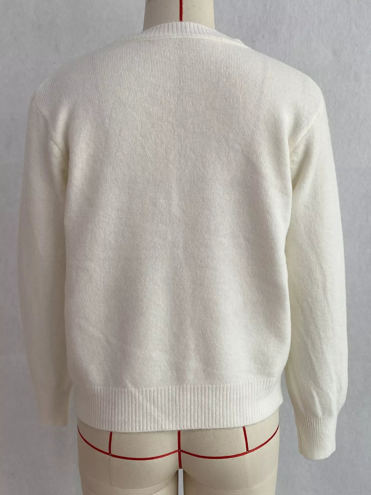 Classic Button-Down Knit Cardigan, view 5