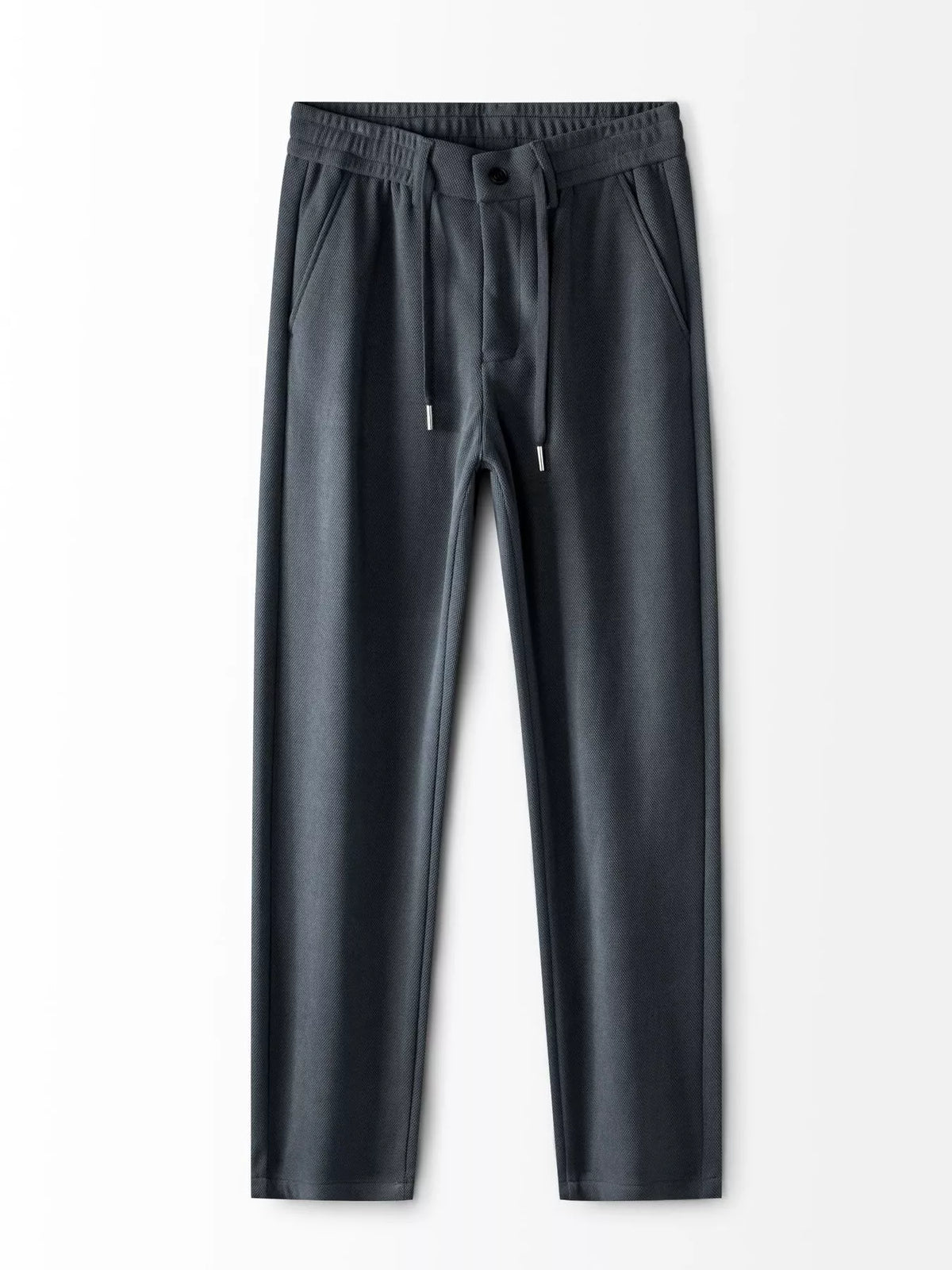 Men's Plus Size Drawstring Casual Pants in Gray