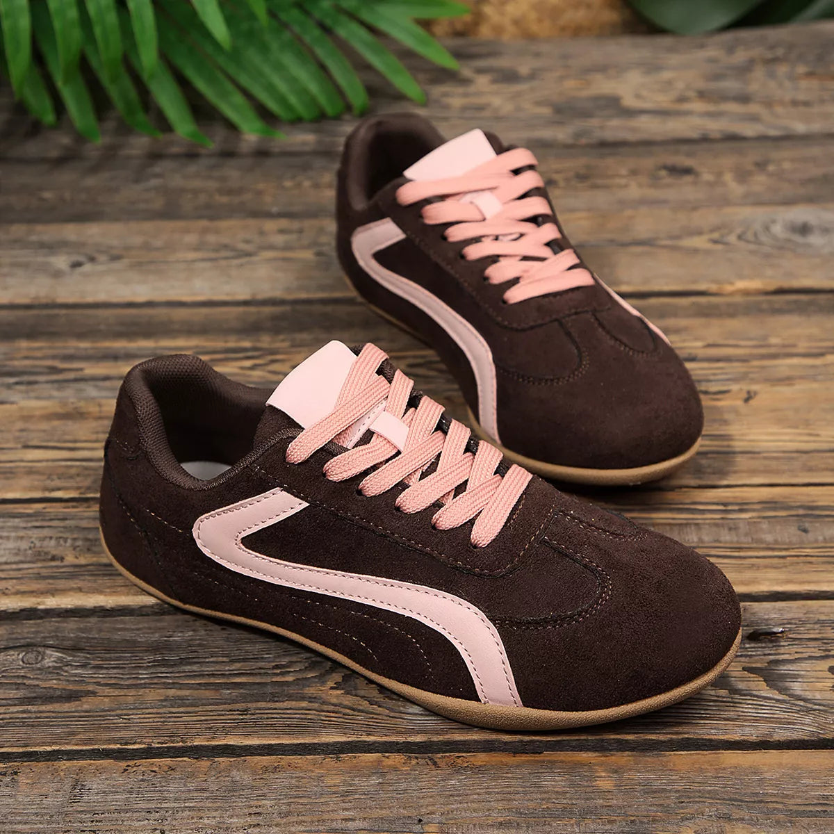 Round Toe Lace Up Sneakers, view 5