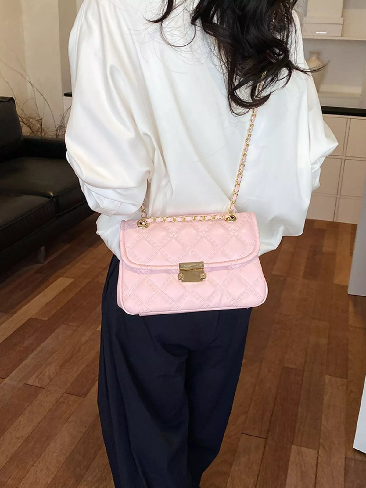 Quilted Chain Crossbody Bag