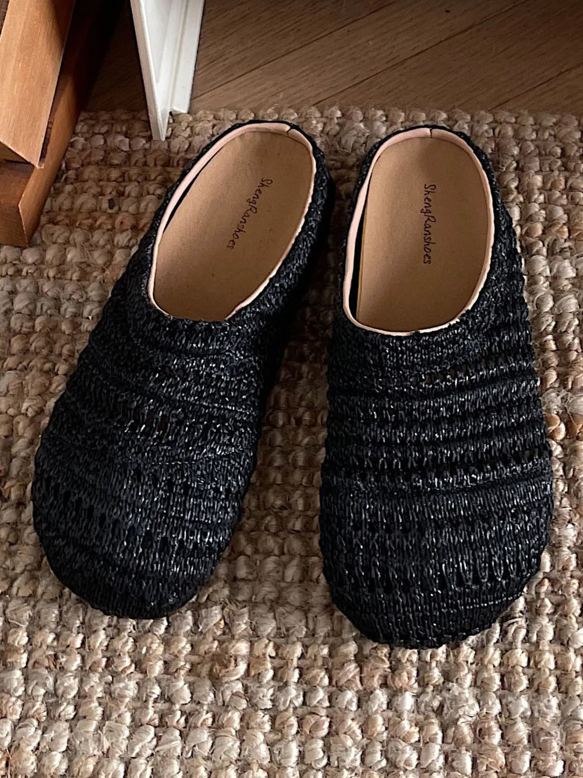 Knitted Round Toe Slip-Ons, view 3