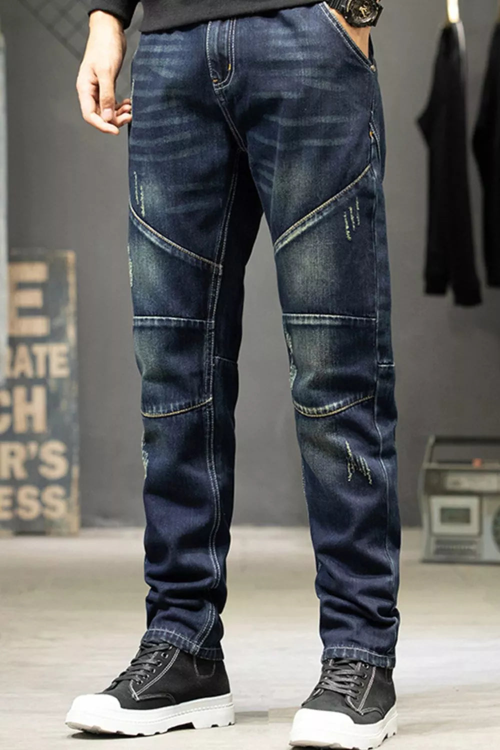 Men's Slim Fit Straight Leg Jeans - Lilixa.store