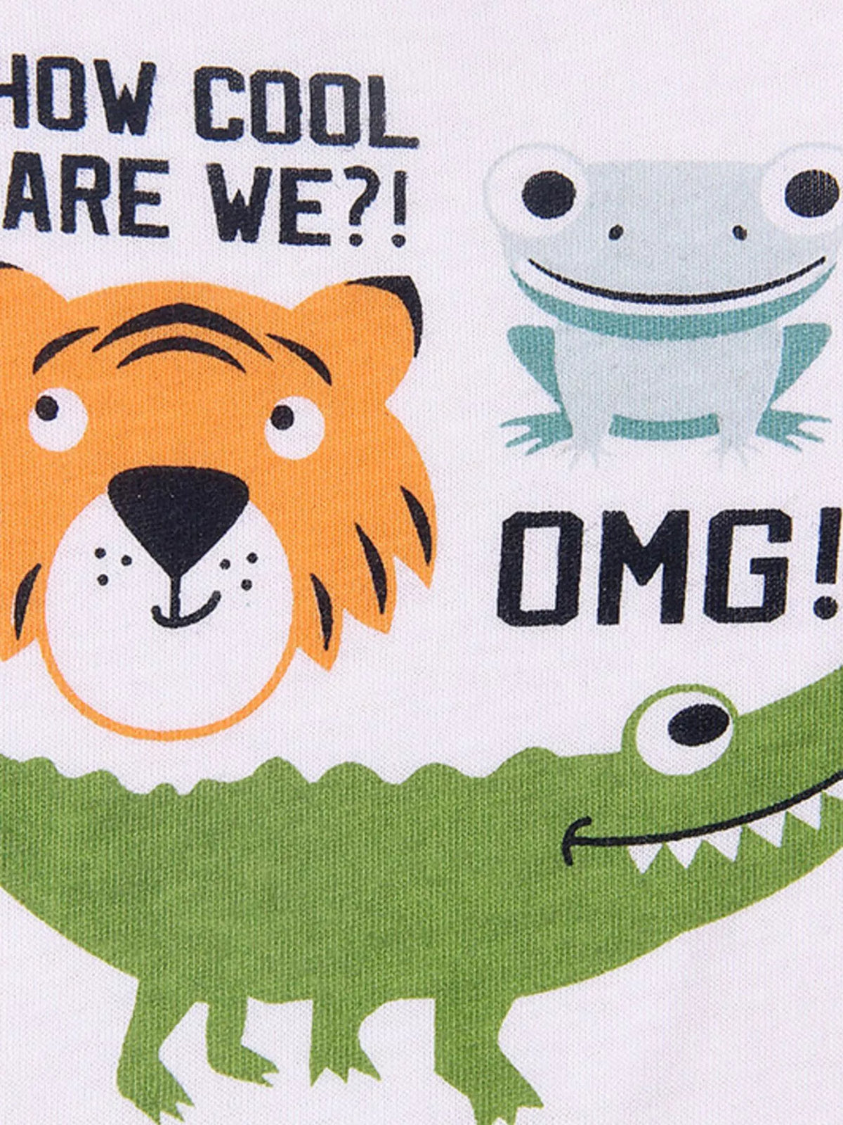 Children's Cartoon Animal Graphic Round Neck T-Shirt - Lilixa.store