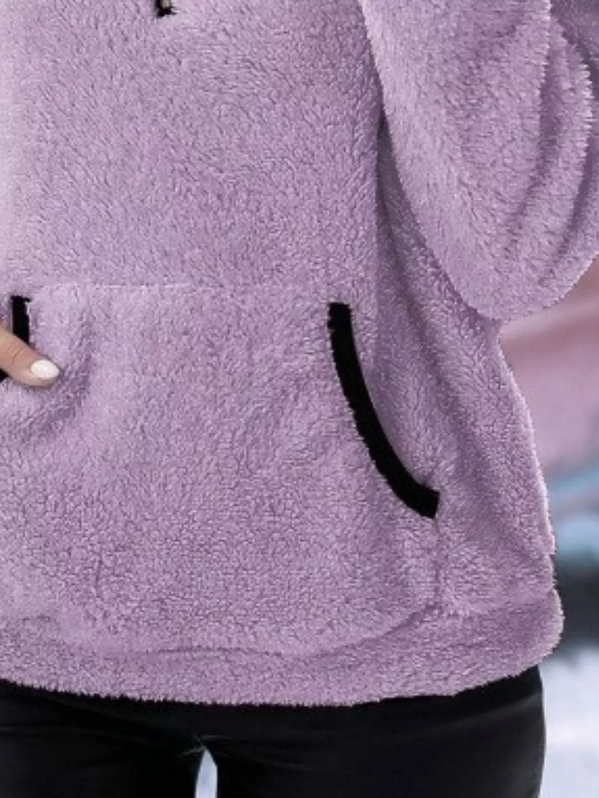 Full Size Cozy Fleece Quarter Zip Long Sleeve Sweatshirt Plus Size - Lilixa.store