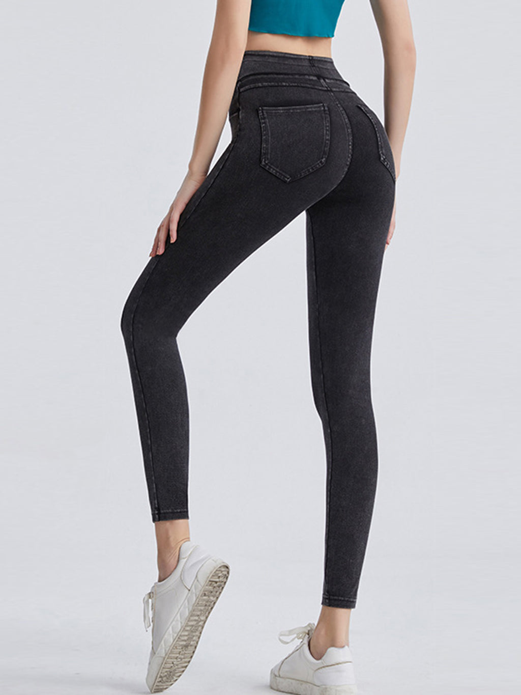 Wide Waistband Sports Leggings - Lilixa.store