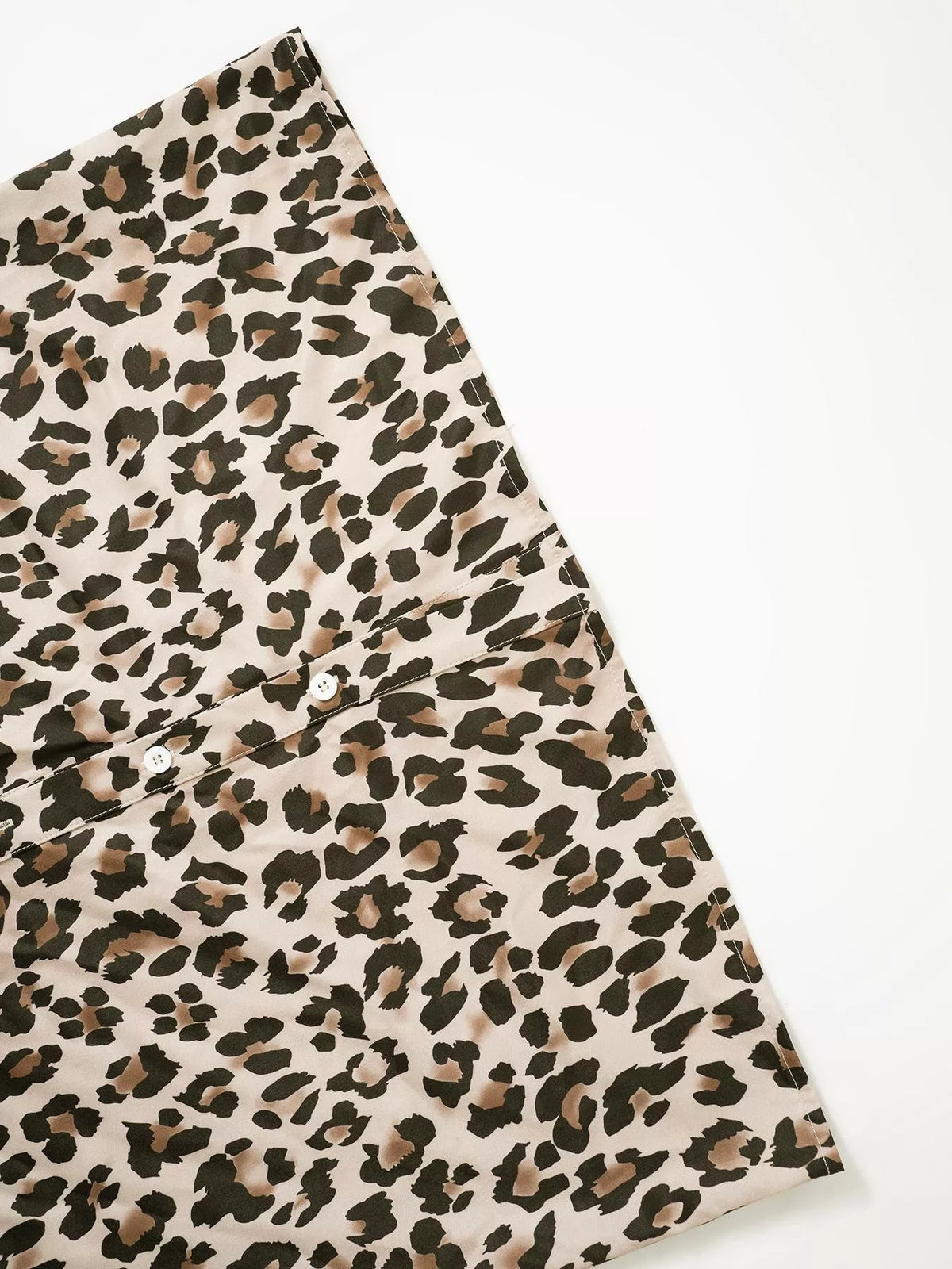 Leopard Print Button-Down Long Sleeve Shirt, view 8