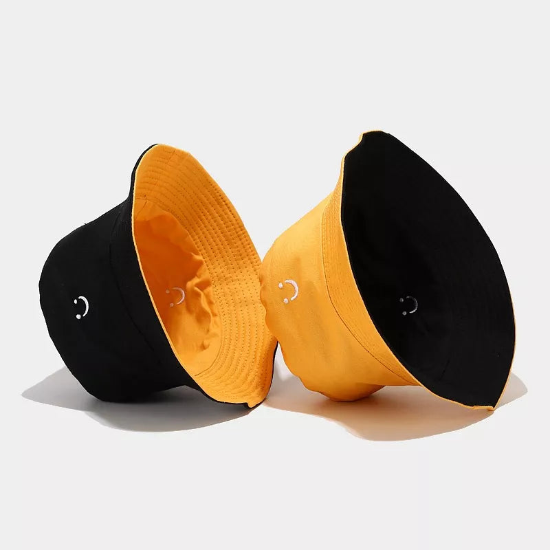 Embroidered Smiley Face Bucket Hat - Lilixa.store