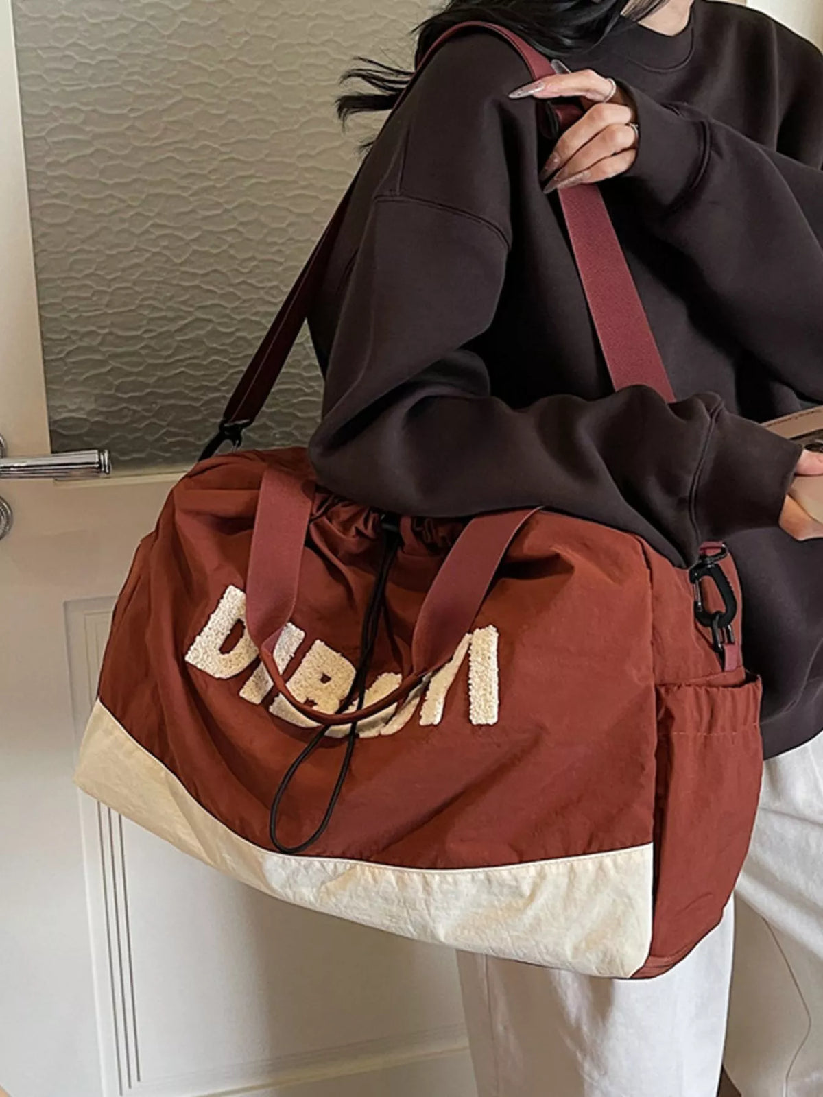 Color Block Large Capacity Travel Bag - Lilixa.store