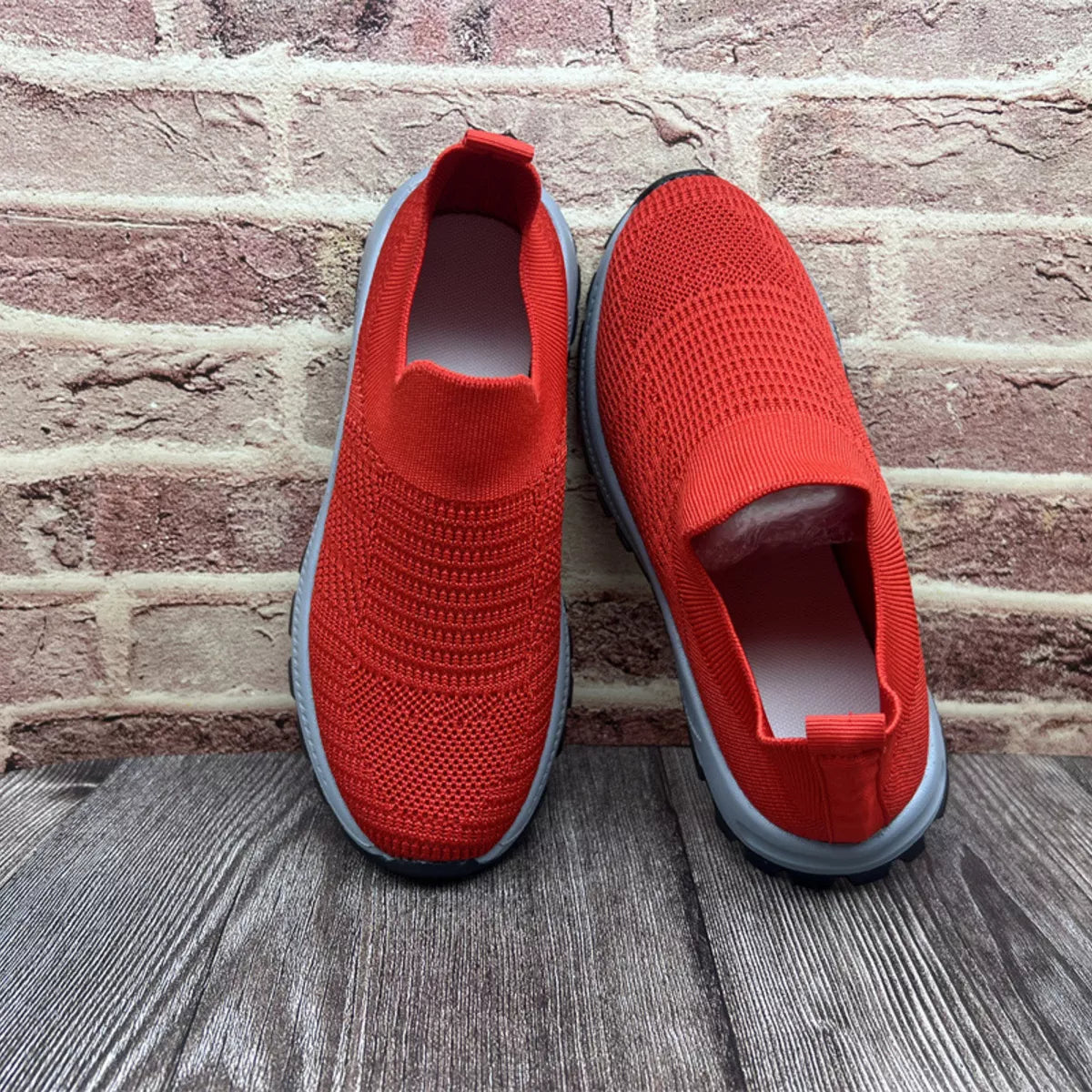 Round Toe Mesh Slip-Ons, view 6