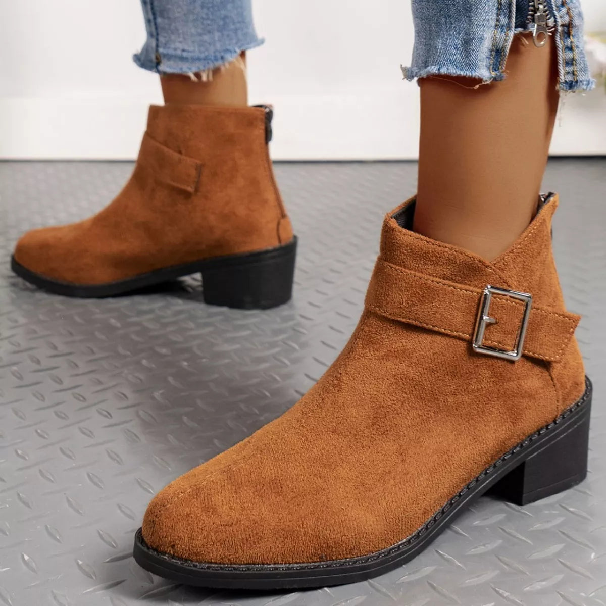 Point Toe Block Heels Boots - Lilixa.store