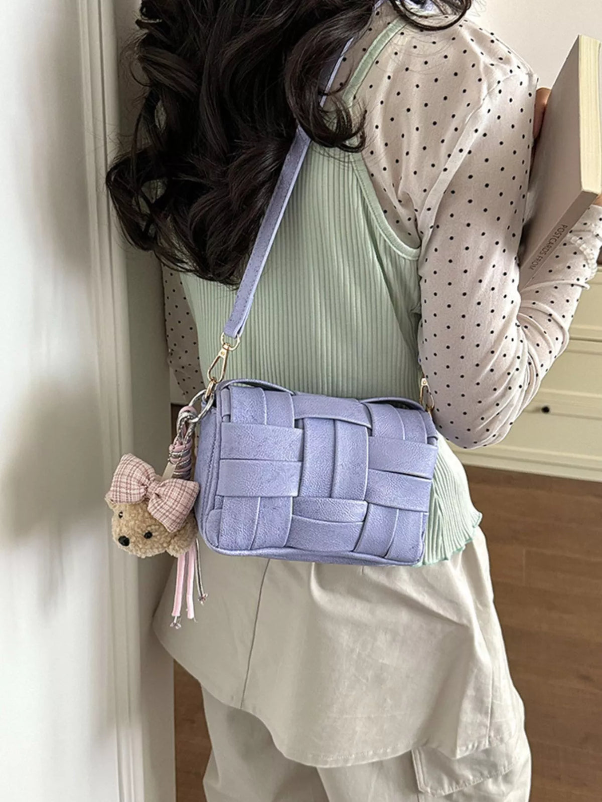 Woven Texture Crossbody Bag