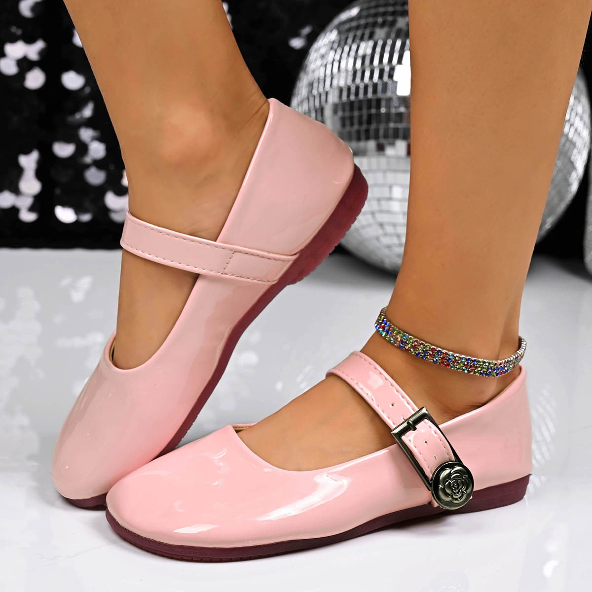 Buckle Strap Mary Jane Loafers, view 9
