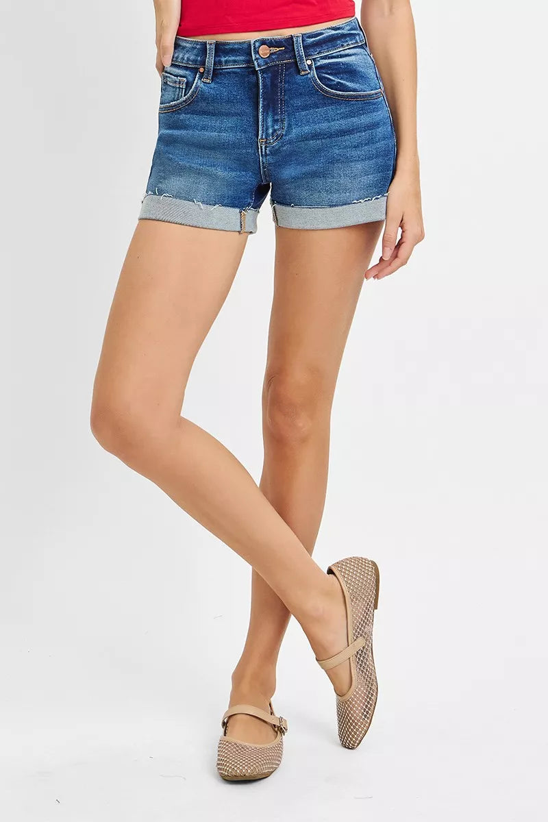 RISEN Low Rise Cuffed Shorts - Lilixa.store