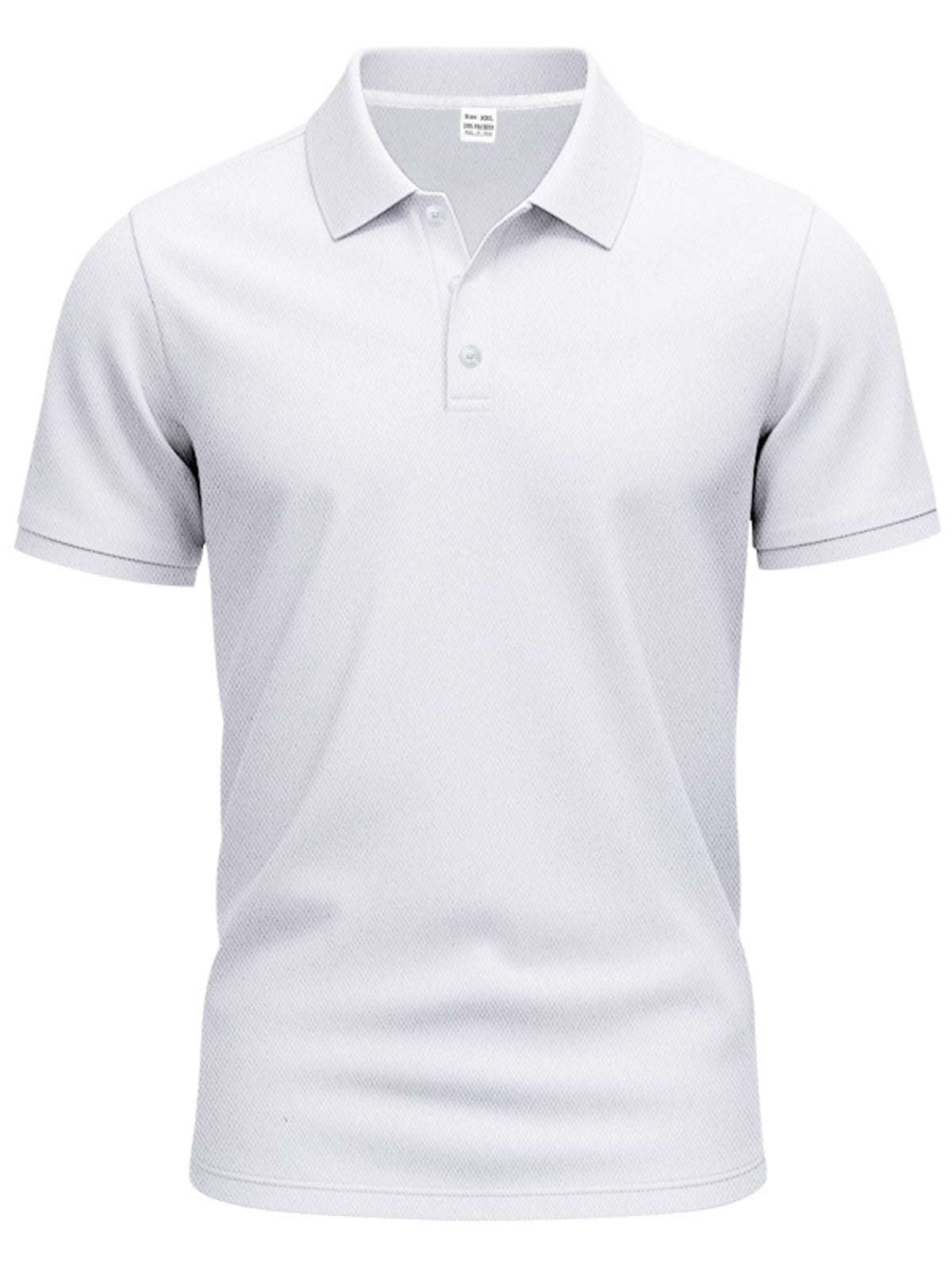 Men's Full Size Button Detail Short Sleeve Polo Plus Size