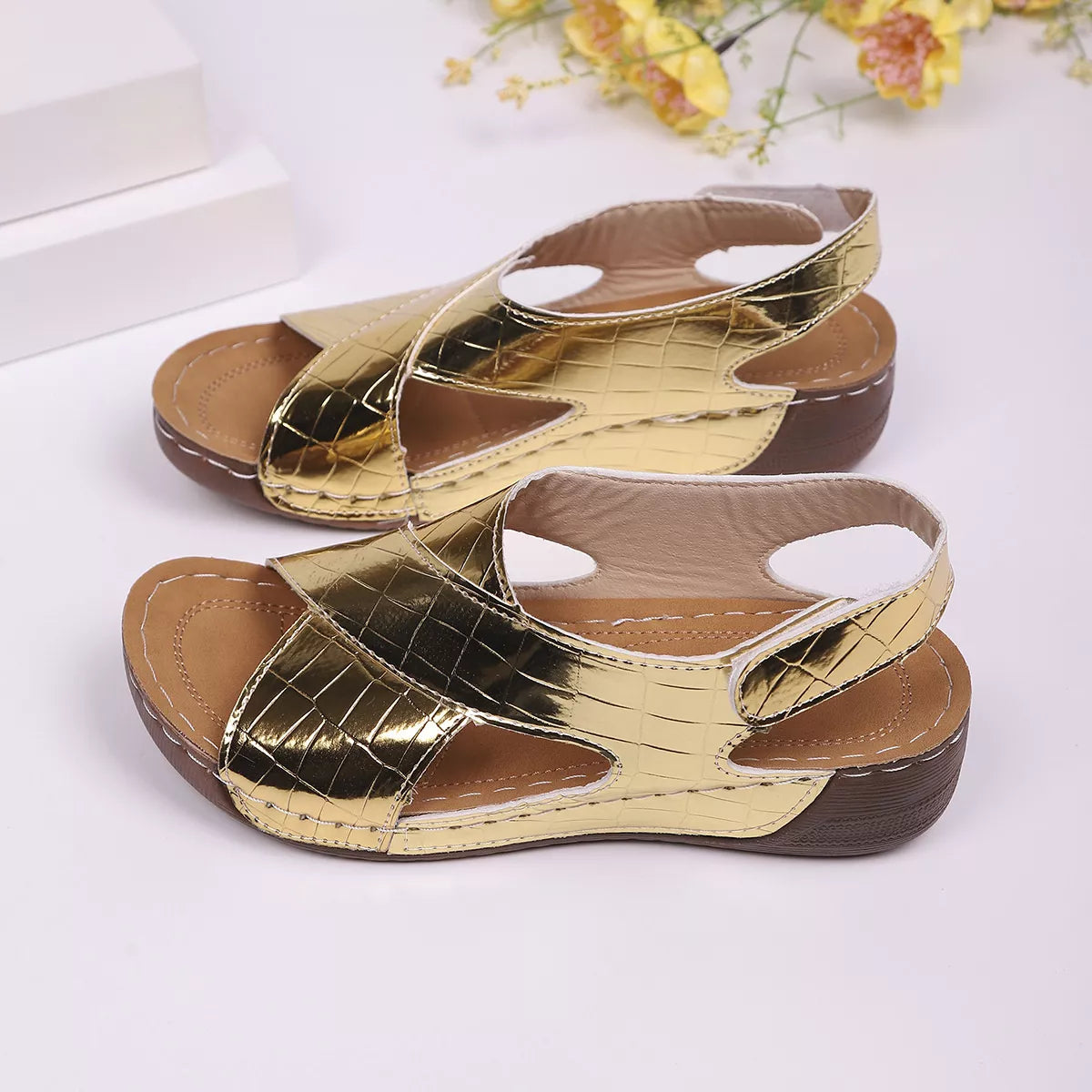 Open Toe Wedge Sandals - Lilixa.store