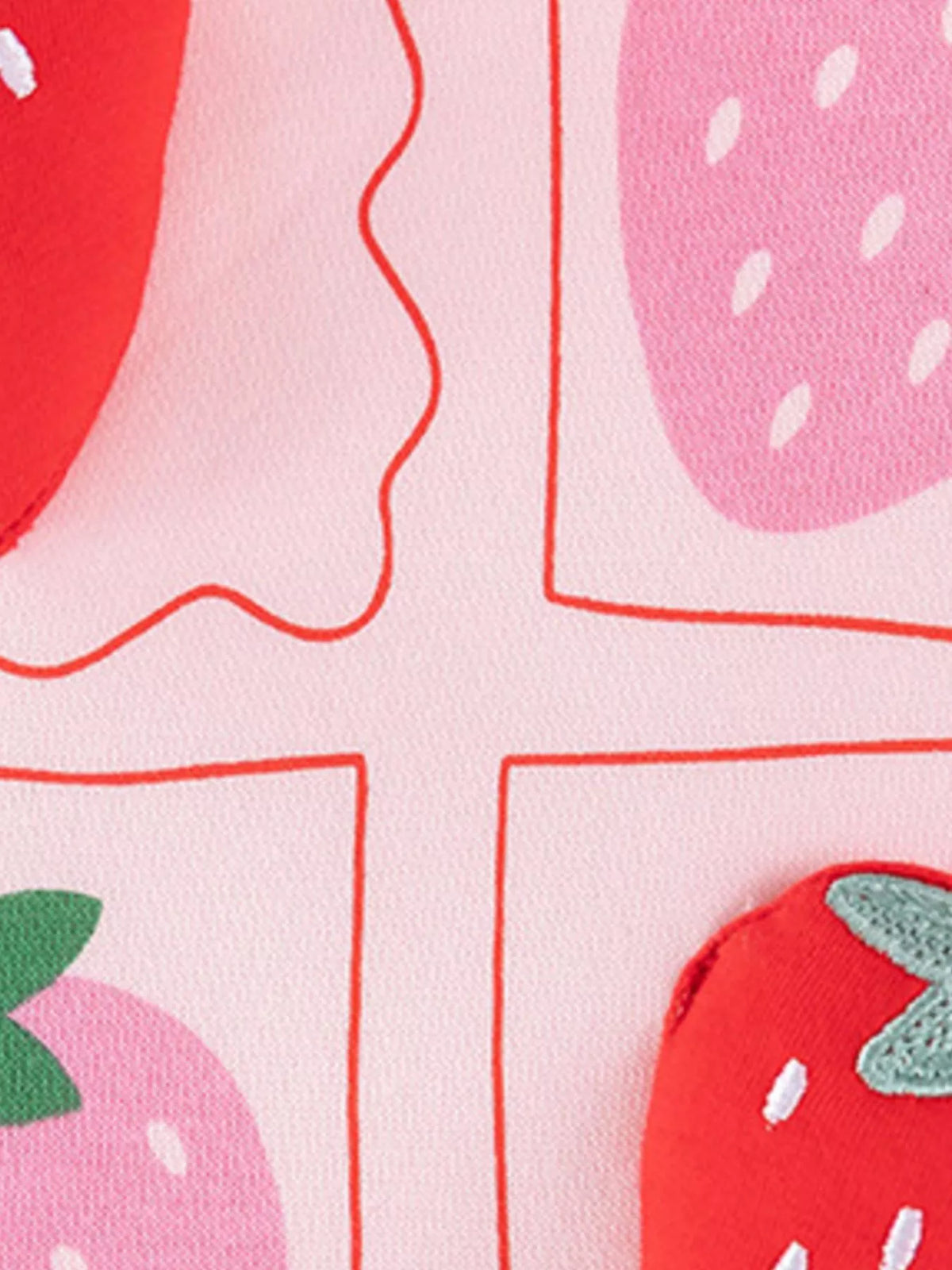 Children's Strawberry Graphic Sweatshirt and Gingham Pants Set - Lilixa.store