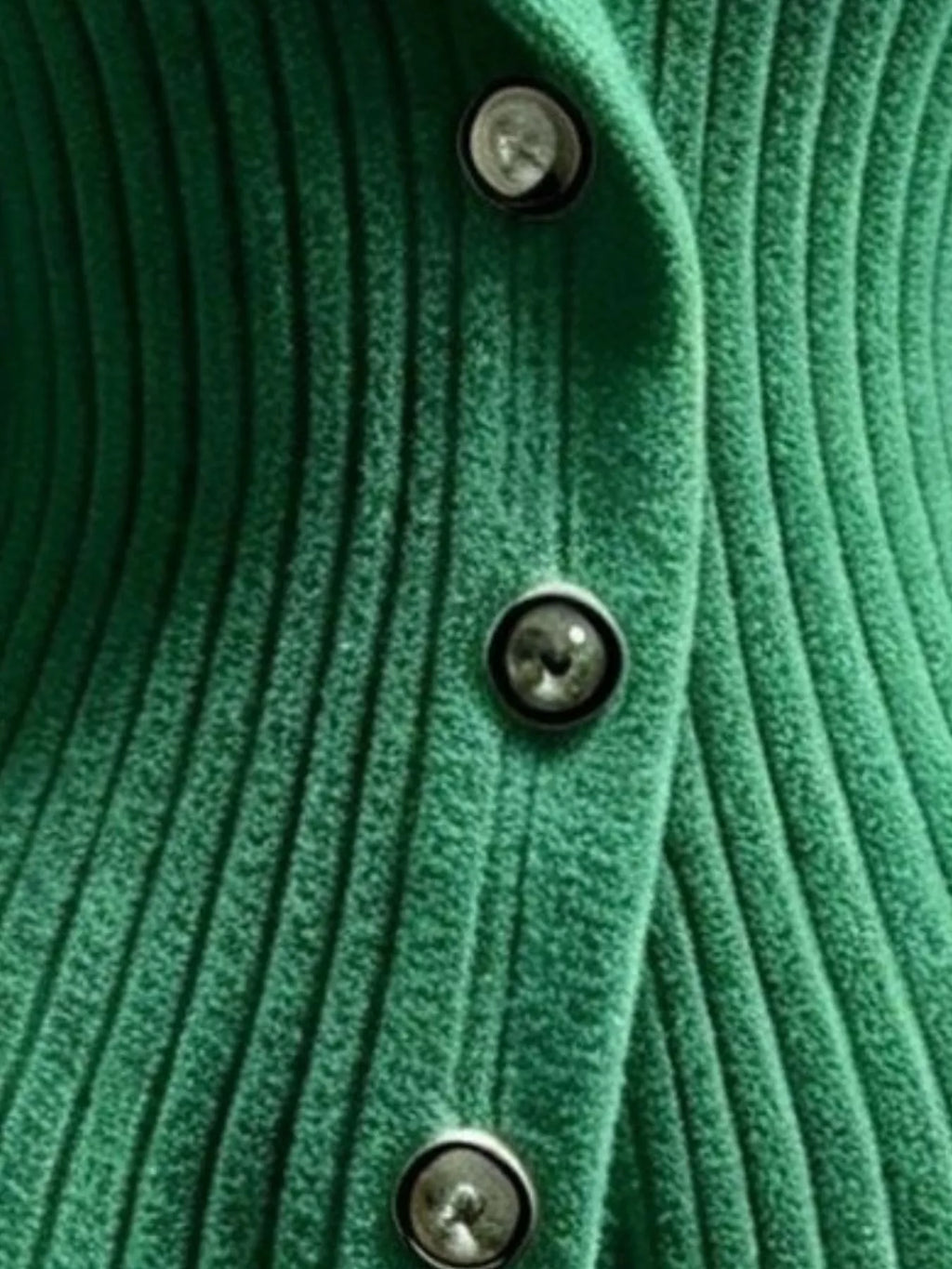 Full Size Ribbed Knit Button-Down Front Cardigan Plus Size - Lilixa.store