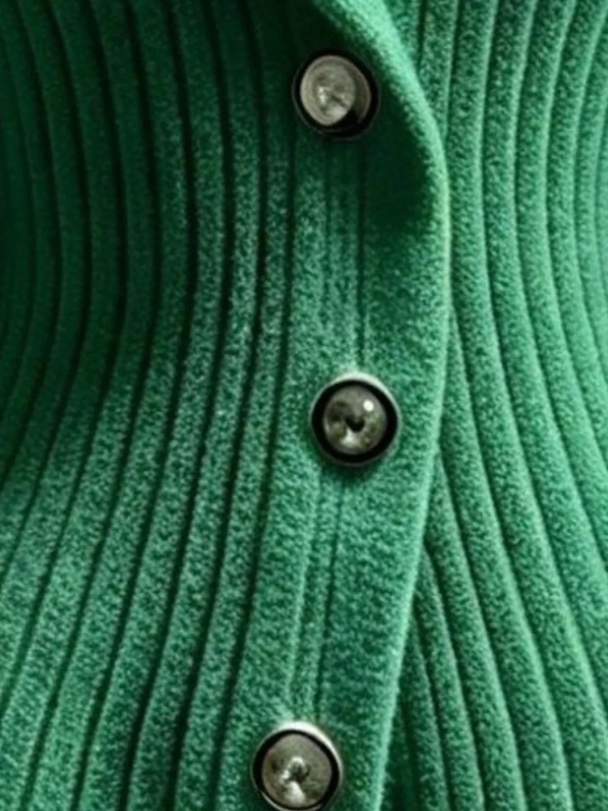 Full Size Ribbed Knit Button-Down Front Cardigan Plus Size - Lilixa.store