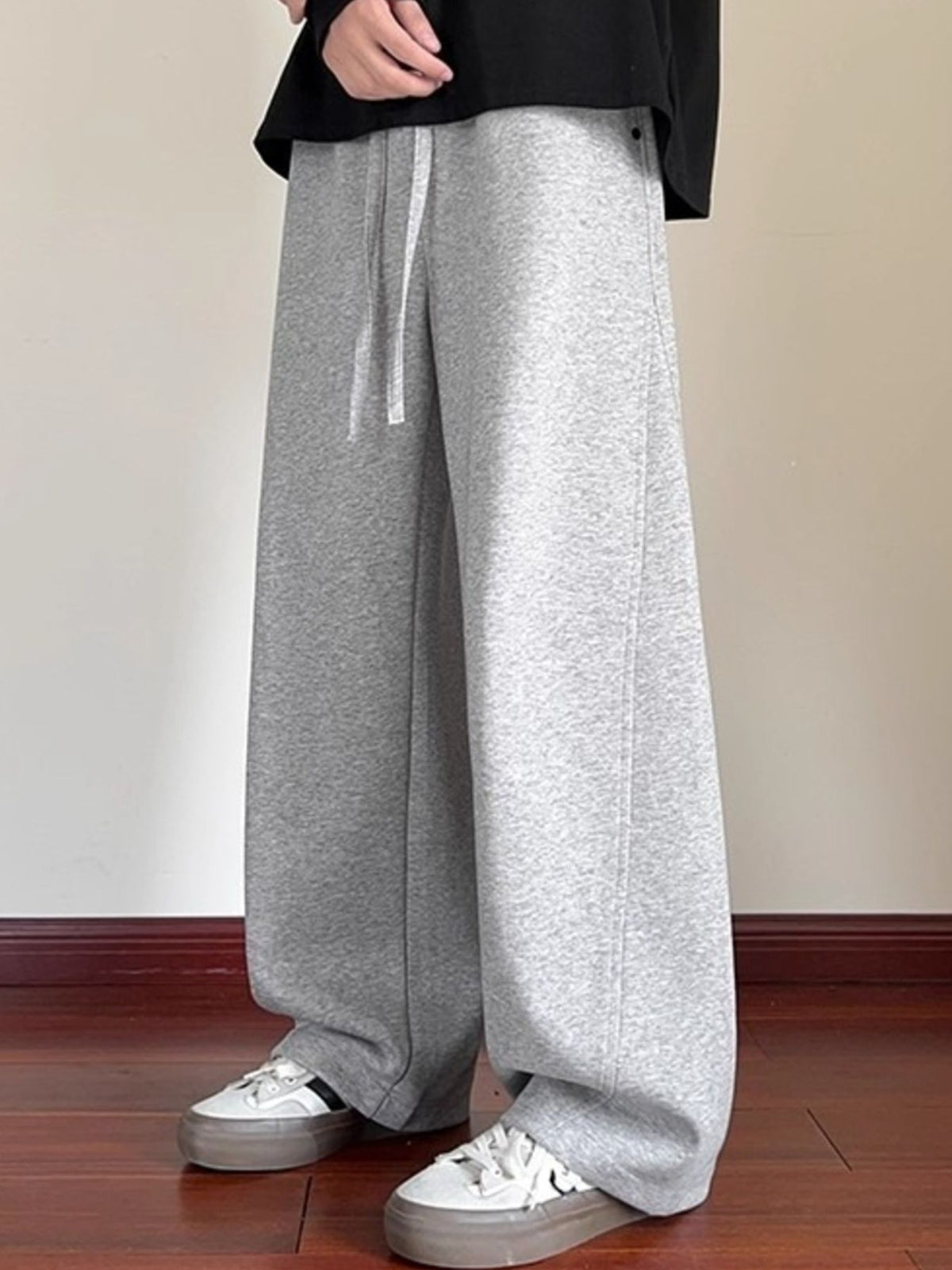 Men's Plus Size Drawstring Wide Leg Pants, view 6