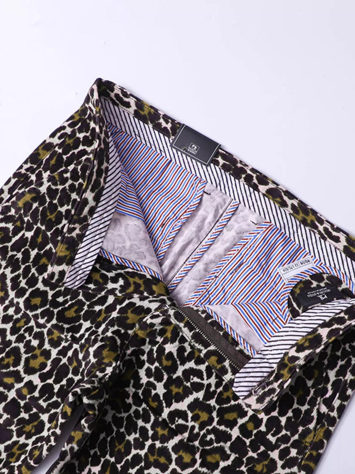 Men's Leopard Print Slim-Fit Pants, view 4