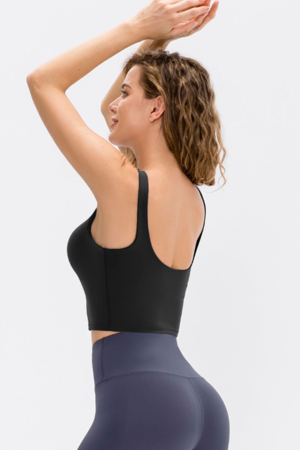 Cropped Scoop Neck Active Tank Top - Lilixa.store