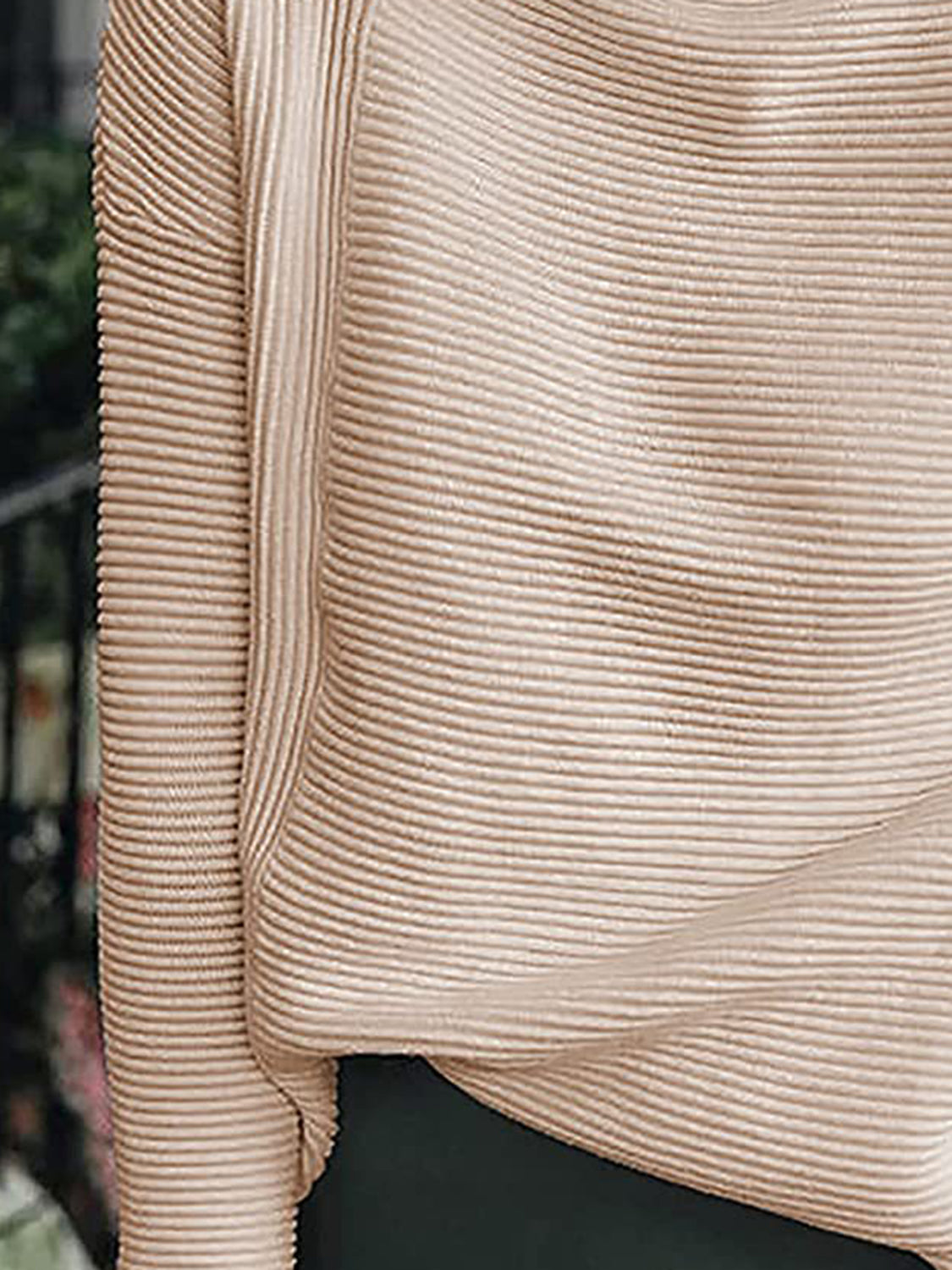 Ribbed Mock Neck Long Sleeve Sweater, view 4