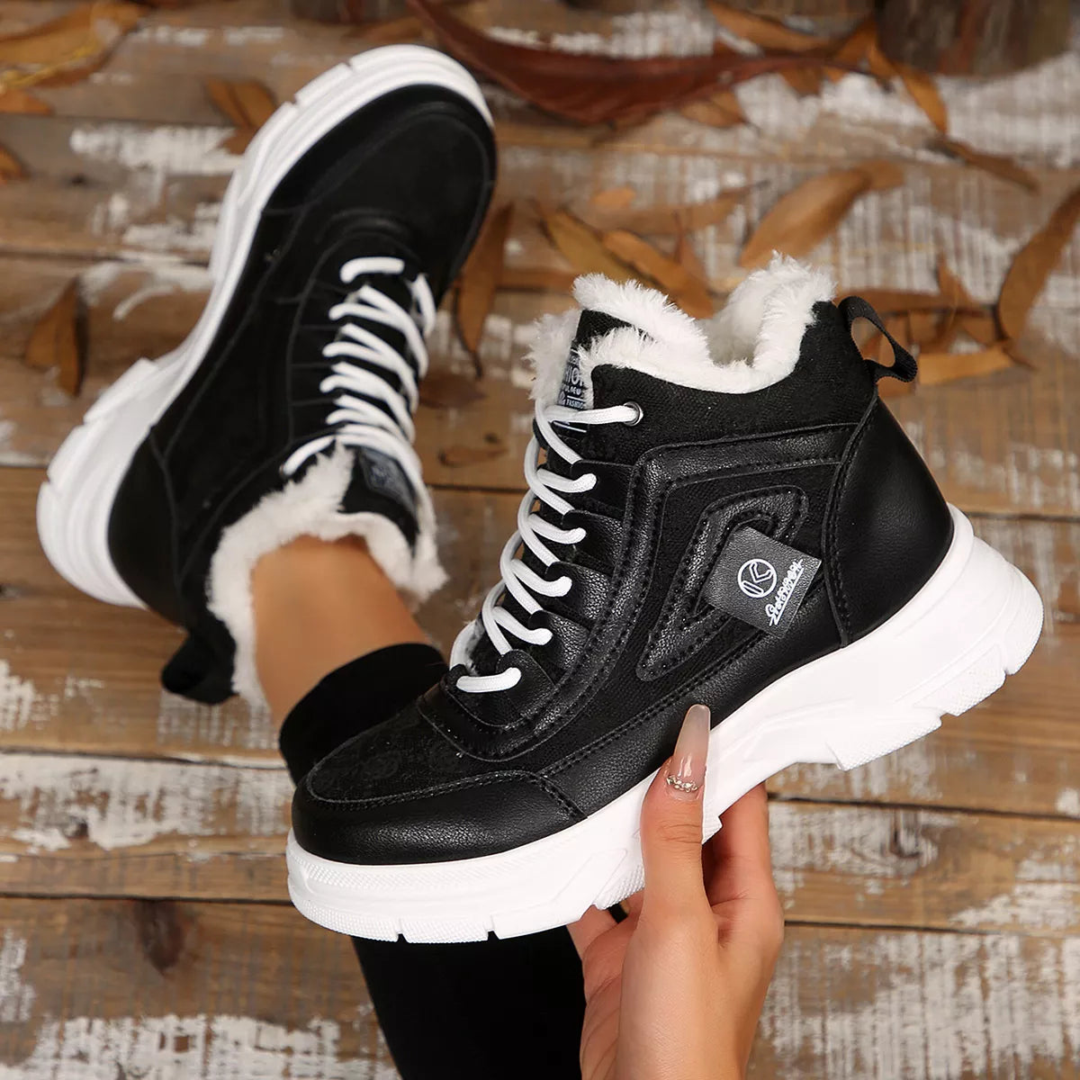 Plush Lined Ankle Boots - Lilixa.store